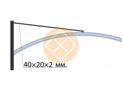 Консольная ферма без обрешетки с рамой 40×20×2 мм.